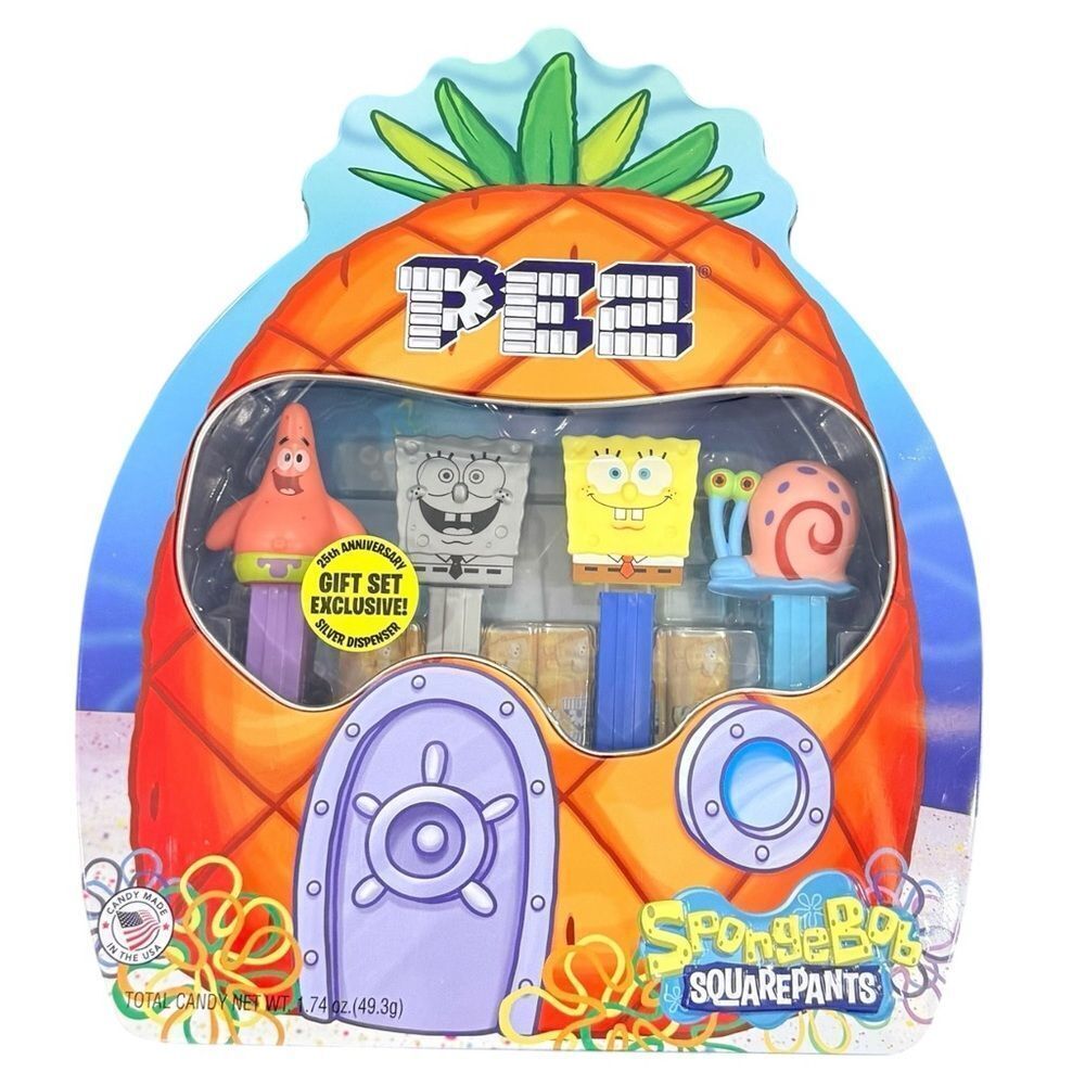 PEZ SpongeBob SquarePants 25th Anniversary Collectible Gift Box Set. BRAND NEW.